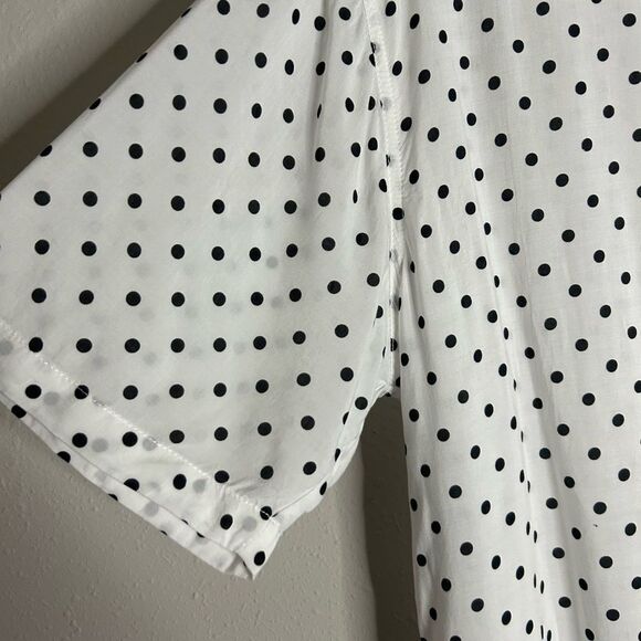 The People Vs. Polka Dot Tunic Length Button Down Shirt - Picture 7 of 11